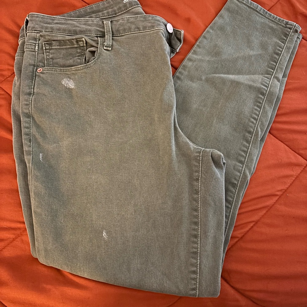 Old Navy Olive Green Denim Jeans